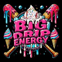 Big Drip Energy Baseball Drip Ice Cream Sprinkles Impact Tech Backpack