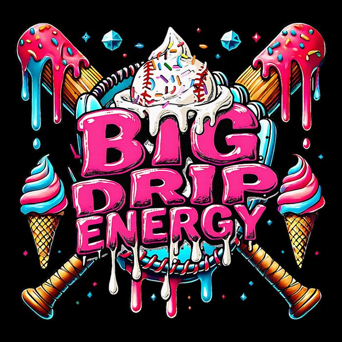 Big Drip Energy Baseball Drip Ice Cream Sprinkles Impact Tech Backpack