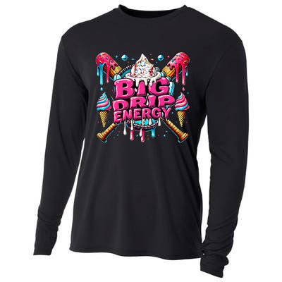 Big Drip Energy Baseball Drip Ice Cream Sprinkles Cooling Performance Long Sleeve Crew