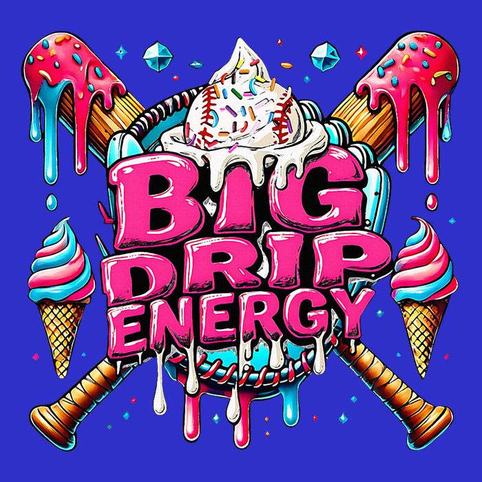 Big Drip Energy Baseball Drip Ice Cream Sprinkles Infant Baby Jersey Bodysuit