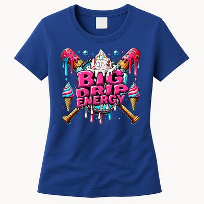 Big Drip Energy Baseball Drip Ice Cream Sprinkles Womens T-Shirt