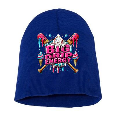 Big Drip Energy Baseball Drip Ice Cream Sprinkles Short Acrylic Beanie