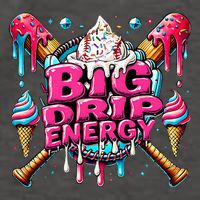 Big Drip Energy Baseball Drip Ice Cream Sprinkles Vector Backpack
