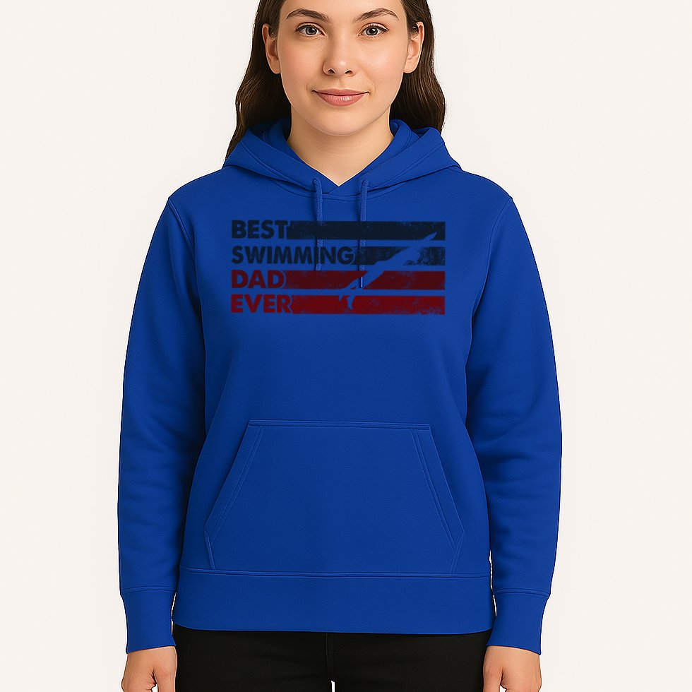 Best Dad Ever Father Vintage Swimming Cool Gift Hoodie