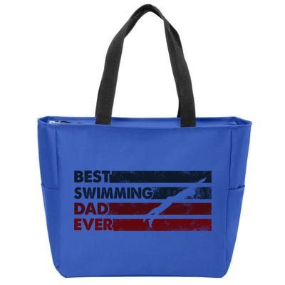 Best Dad Ever Father Vintage Swimming Cool Gift Zip Tote Bag