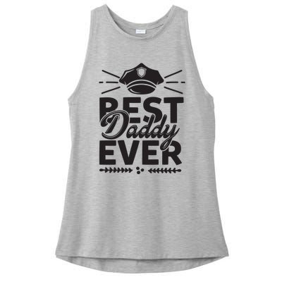 Best Daddy Ever Ladies PosiCharge Tri-Blend Wicking Tank