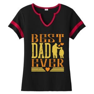 Best Dad Ever Ladies Halftime Notch Neck Tee