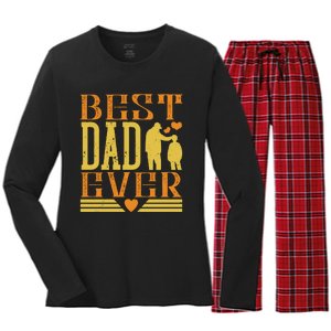 Best Dad Ever Women's Long Sleeve Flannel Pajama Set 