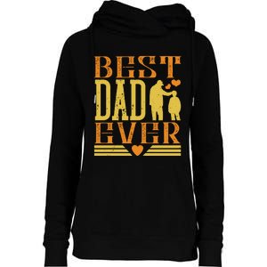 Best Dad Ever Womens Funnel Neck Pullover Hood