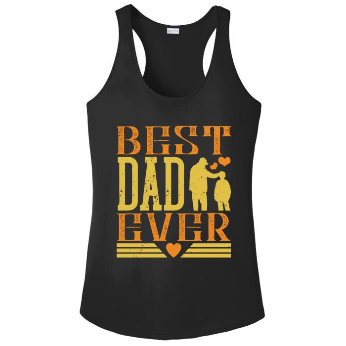 Best Dad Ever Ladies PosiCharge Competitor Racerback Tank