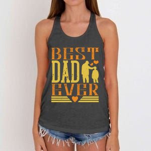 Best Dad Ever Women's Knotted Racerback Tank