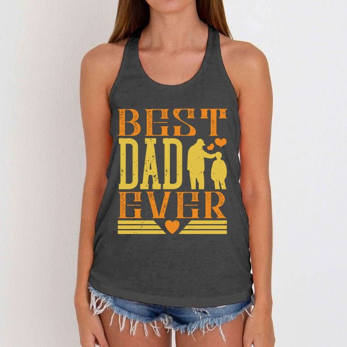 Best Dad Ever Women's Knotted Racerback Tank