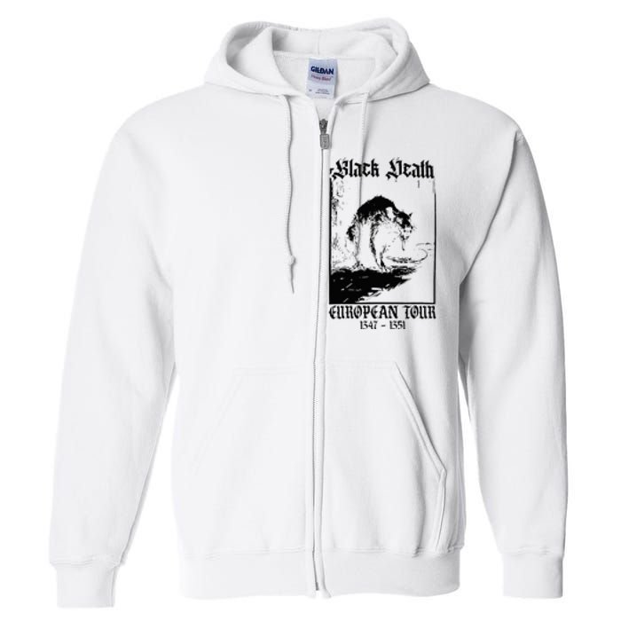 Black Death European Full Zip Hoodie