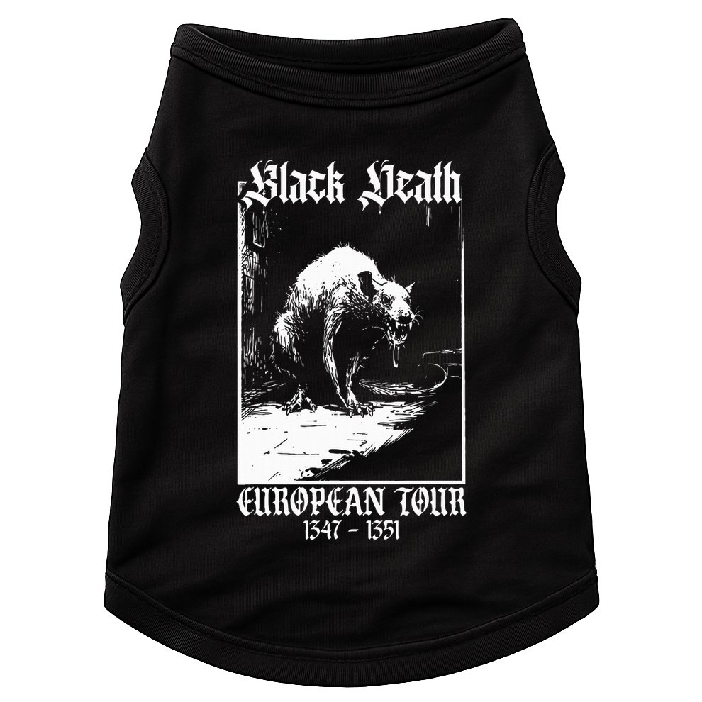 Black Death European Plague Rat Medieval History Goth Doggie Tank