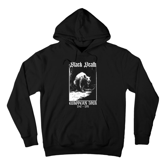 Black Death European Plague Rat Medieval History Goth Hoodie