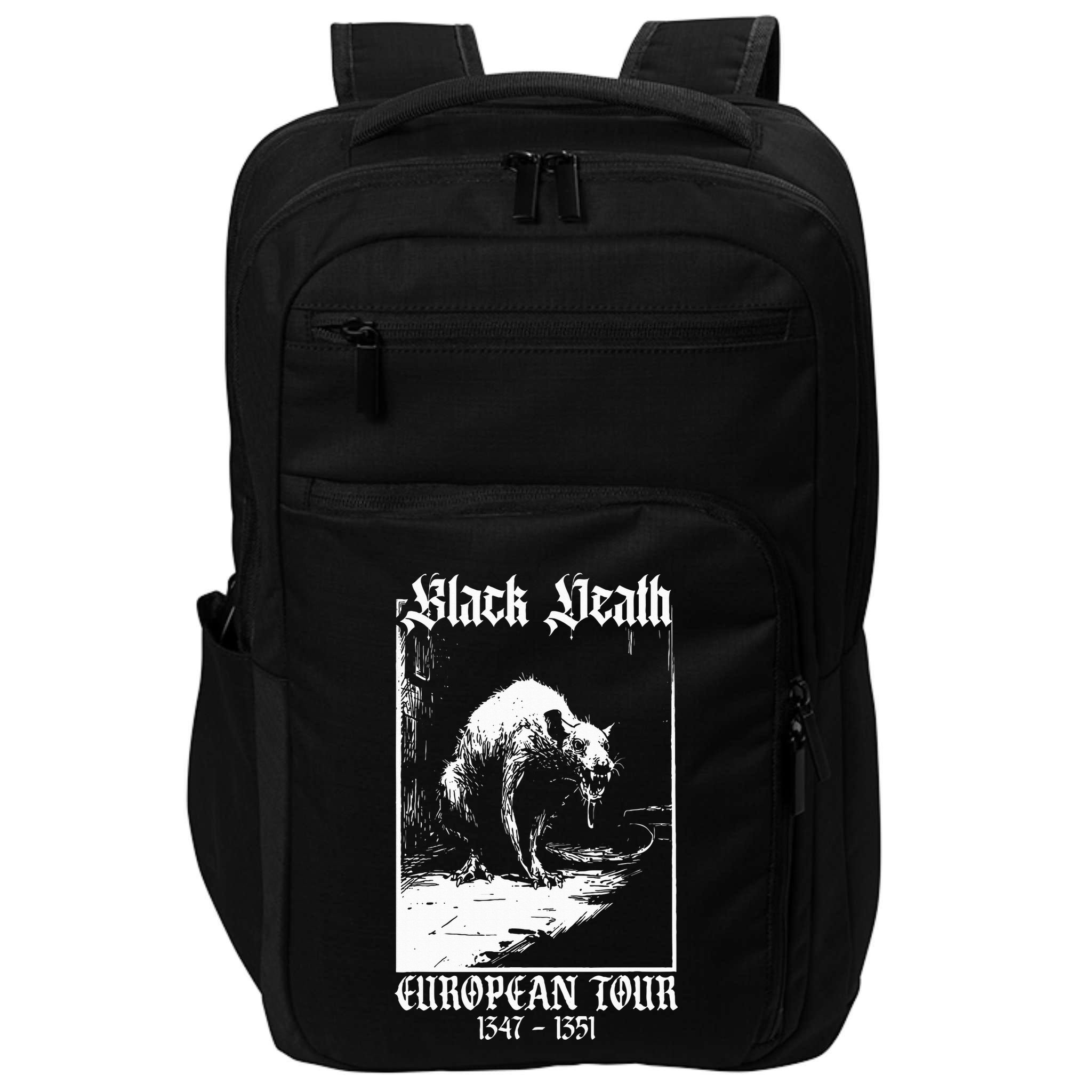 Black Death European Plague Rat Medieval History Goth Impact Tech Backpack