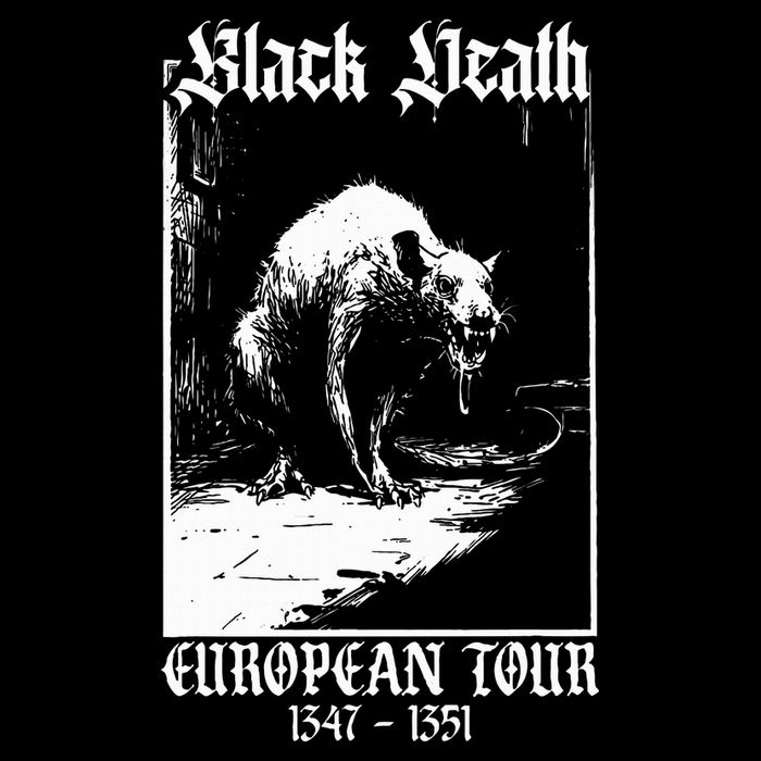 Black Death European Plague Rat Medieval History Goth Drawstring Bag