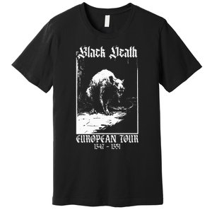 Black Death European Plague Rat Medieval History Goth Premium T-Shirt