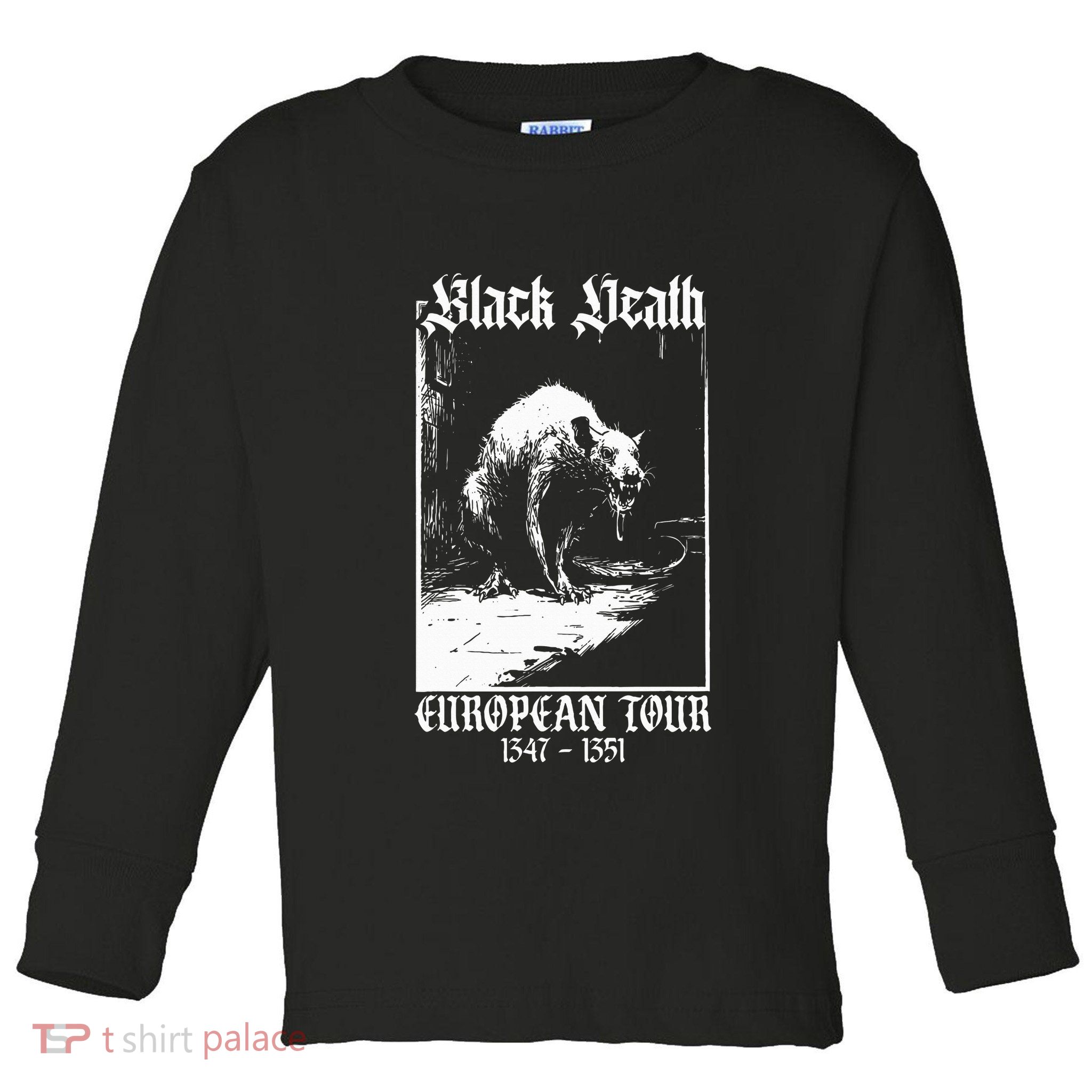 Black Death European Plague Rat Medieval History Goth Toddler Long Sleeve Shirt