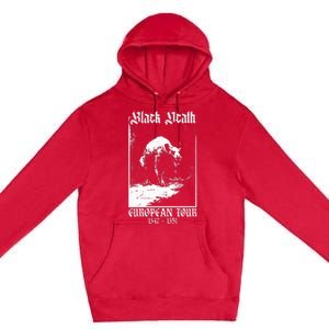 Black Death European Plague Rat Medieval History Goth Premium Pullover Hoodie