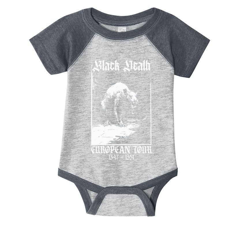 Black Death European Plague Rat Medieval History Goth Infant Baby Jersey Bodysuit