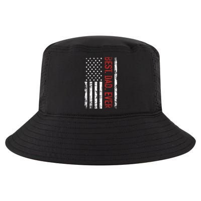 Best Dad Ever Us American Flag Gift For FatherS Day Cool Comfort Performance Bucket Hat