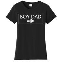 Boy Dad Est 2024 Boy Dad To Be Fathers Day 2024 New Dad Women's T-Shirt