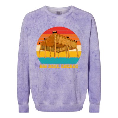 Big Deck Energy Funny Retro Vintage Colorblast Crewneck Sweatshirt