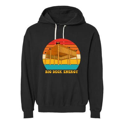 Big Deck Energy Funny Retro Vintage Garment-Dyed Fleece Hoodie