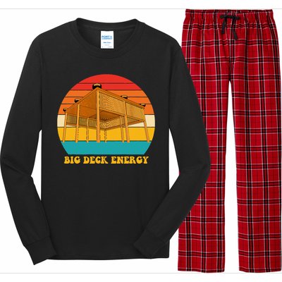 Big Deck Energy Funny Retro Vintage Long Sleeve Pajama Set