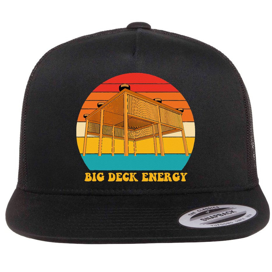 Big Deck Energy Funny Retro Vintage Flat Bill Trucker Hat
