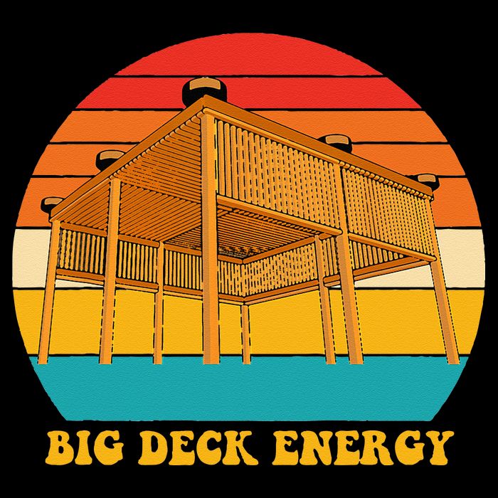 Big Deck Energy Funny Retro Vintage Flat Bill Trucker Hat