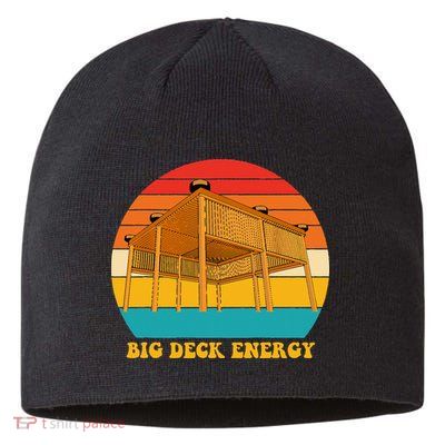 Big Deck Energy Funny Retro Vintage Sustainable Beanie
