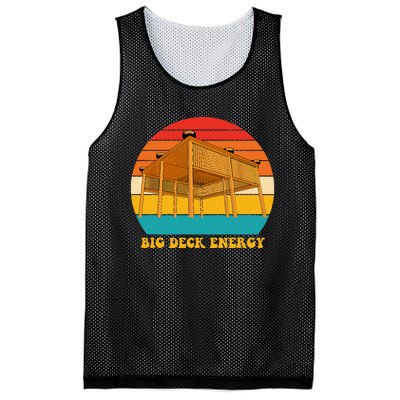 Big Deck Energy Funny Retro Vintage Mesh Reversible Basketball Jersey Tank