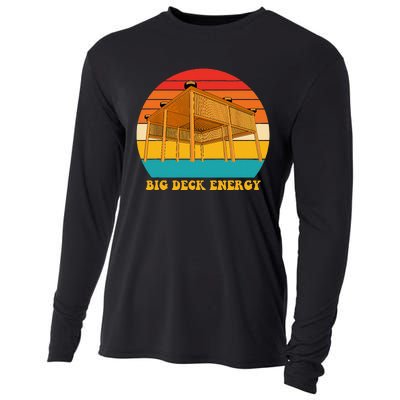 Big Deck Energy Funny Retro Vintage Cooling Performance Long Sleeve Crew