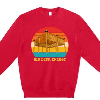 Big Deck Energy Funny Retro Vintage Premium Crewneck Sweatshirt