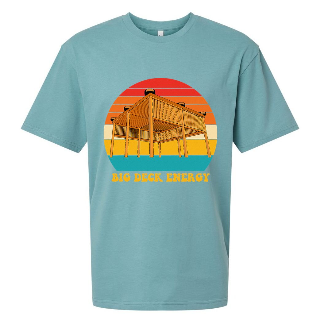 Big Deck Energy Funny Retro Vintage Sueded Cloud Jersey T-Shirt