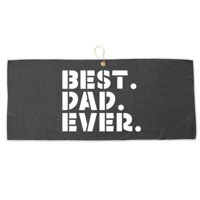 Best Dad Ever Gift For Dad For Dad Husband Men Funny Large Microfiber Waffle Golf Towel