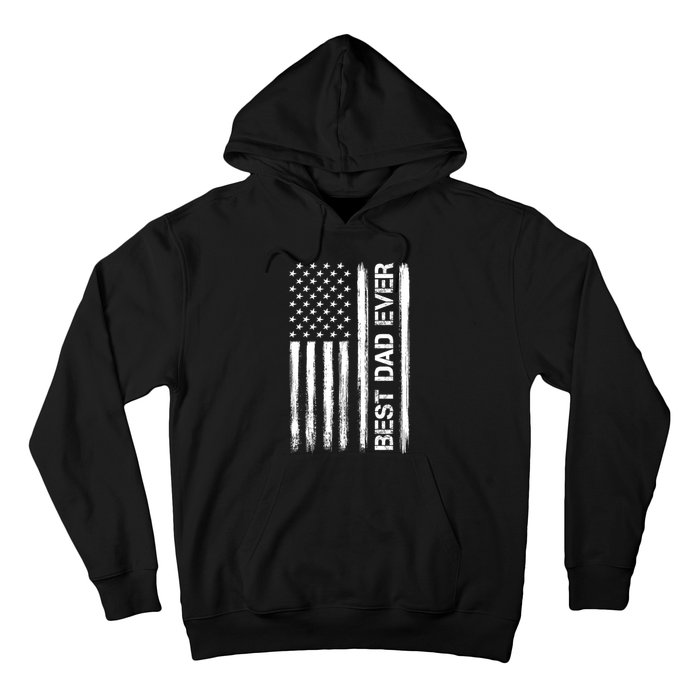 Best Dad Ever American Flag Funny Fathers Day Hoodie