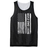 Best Dad Ever American Flag Funny Fathers Day Mesh Reversible Basketball Jersey Tank