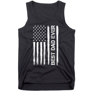 Best Dad Ever American Flag Funny Fathers Day Tank Top