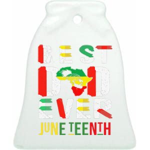 Best Dad Ever Juneteenth June 19, 1865 Ceramic Bell Ornament