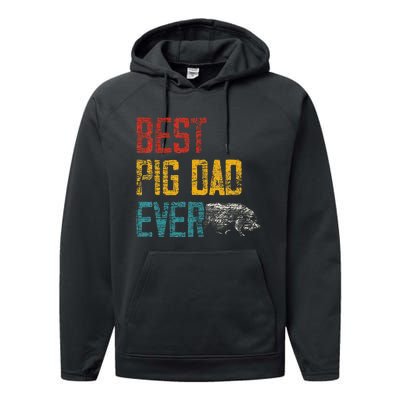 Best Dad Ever Pig Performance Fleece Hoodie