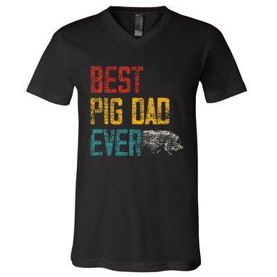 Best Dad Ever Pig V-Neck T-Shirt