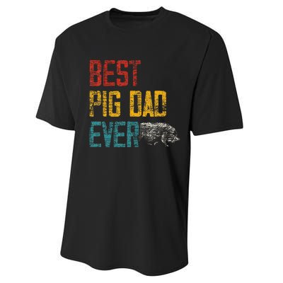 Best Dad Ever Pig Performance Sprint T-Shirt