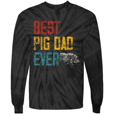 Best Dad Ever Pig Tie-Dye Long Sleeve Shirt