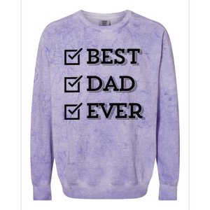 Best Dad Ever Gift For Dad From Daughter Sons Graphic Colorblast Crewneck Sweatshirt