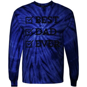 Best Dad Ever Gift For Dad From Daughter Sons Graphic Tie-Dye Long Sleeve Shirt