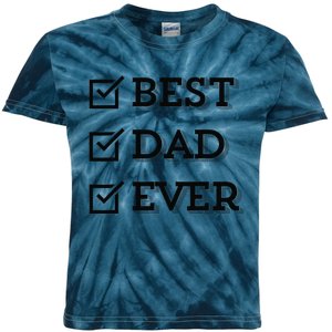 Best Dad Ever Gift For Dad From Daughter Sons Graphic Kids Tie-Dye T-Shirt