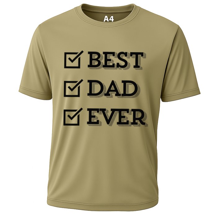 Best Dad Ever Gift For Dad From Daughter Sons Graphic Cooling Performance Crew T-Shirt